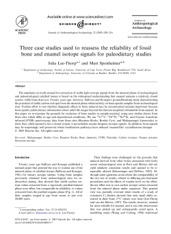 Three case studies used to reassess the reliability of fossil bone and