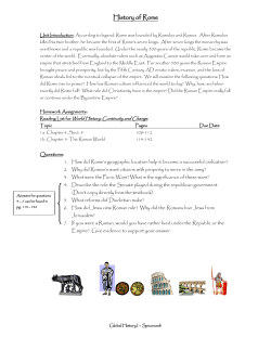 Unit Introduction: According to legend, Rome was founded by