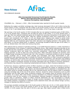 News Release - Aflac Investor Relations