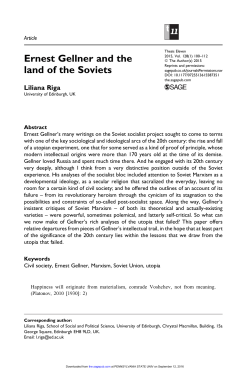 Ernest Gellner and the land of the Soviets