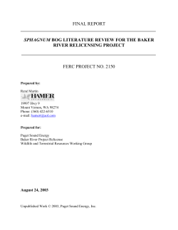 T04 - SPHAGNUM BOG Final Report, August 24, 2003