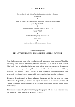 CALL FOR PAPERS International Conference THE LEFT