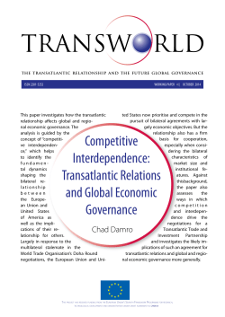 Competitive Interdependence: Transatlantic Relations and Global
