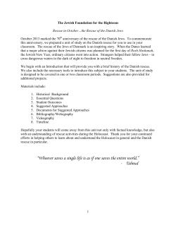 Danish Rescue Unit of Study - The Jewish Foundation for the