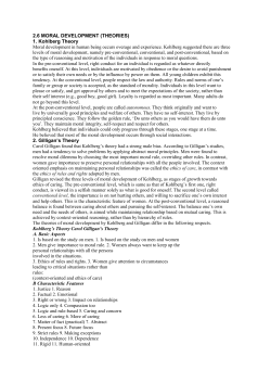 2.6 MORAL DEVELOPMENT (THEORIES) 1