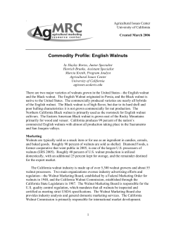 Commodity Profile: English Walnuts