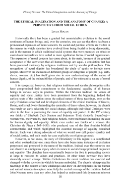 THE ETHICAL IMAGINATION AND THE ANATOMY OF CHANGE: A