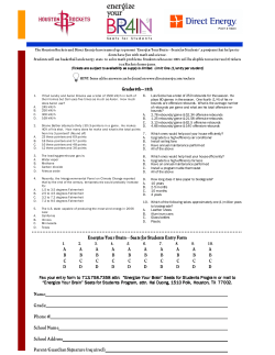Grade 9-12 Entry Form