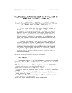 Ti6Al7Nb SURFACE MODIFICATION BY