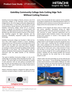 Product Case Study CP-WU5505 GateWay Community College