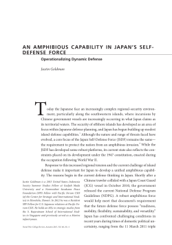 AN AMPhIBIOuS CAPABIlITy IN JAPAN`S SElF