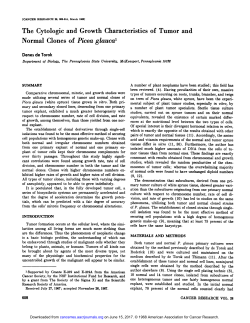 The Cytologie and Growth Characteristics of