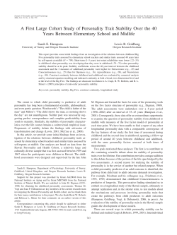 A First Large Cohort Study of Personality Trait Stability Over the 40
