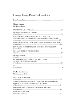 Courage: Daring Poems For Gutsy Girls