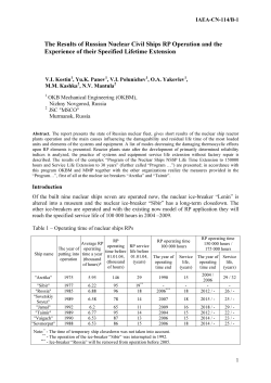 The Results of Russian Nuclear Civil Ships RP Operation