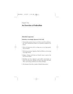 An Overview of Federalism