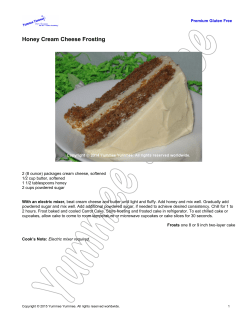 Honey Cream Cheese Frosting - Yummee Yummee`s Gluten