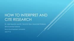 How to Interpret and Cite Research