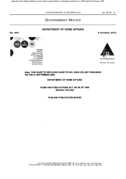 Classification Guidelines - Film and Publication Board
