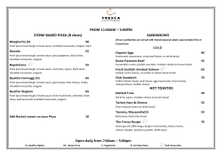 STONE BAKED PIZZA (8 slices)