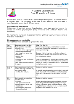 Guide to development 18 months to 3 years