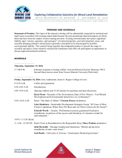 Statement of Premise: The future of the domestic mining will be