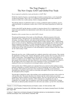 Chapter 2- GATT and Global Free Trade