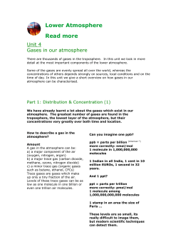 Gases in the atmosphere