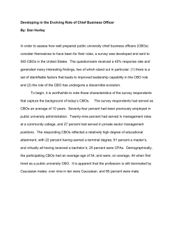 Developing in the Evolving Role of Chief Business Officer