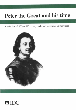 Peter the Great and his time