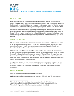 AdvoKit: A Guide to Passing Child Passenger Safety Laws