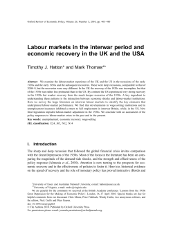 Labour markets in the interwar period and