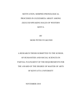 ekegusii - Kenyatta University Institutional Repository