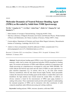 Molecular Dynamics of Neutral Polymer Bonding Agent (NPBA) as