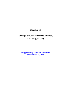 Charter of - Grosse Pointe Shores
