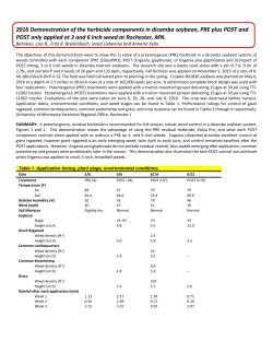 2016 Demonstration of the herbicide components in dicamba