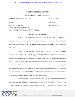 Krispy Krunchy Foods, LLC v. AMA Discount, Inc. et