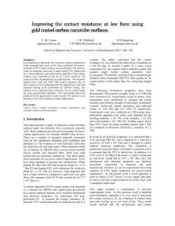 Improving the contact resistance at low force using gold coated