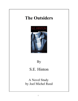 The Outsiders - Reed Novel Studies