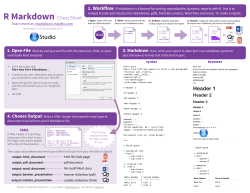R Markdown Cheat Sheet