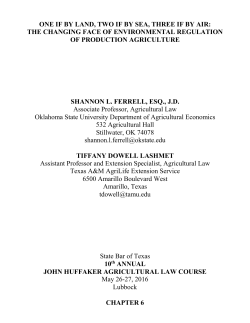 ONE IF BY LAND, TWO IF BY SEA, THREE IF BY AIR: THE