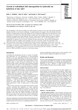 Growth of well-defined ZnO microparticles by