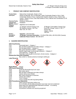 Natural Gas Condensate, Sweet or Sour