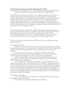 Franklin D. Roosevelt, Executive Order 8248, September