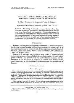 THE ABILITY OF STRAINS OF KLEBSZELLA AEROGENES TO