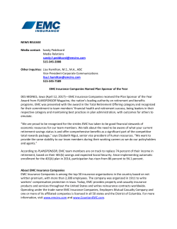 EMC Insurance Companies Named Plan Sponsor of the Year