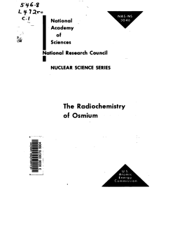 Radiochemistry of Osmium