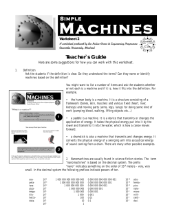 NAEP Simple Machines Teacher Guide