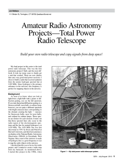 Total Power Radio Telescope - Society of Amateur Radio Astronomers
