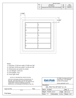 center line 1 2 3456 1:1 inches P-0247 P-0247_rev.2 - Gel-Pak